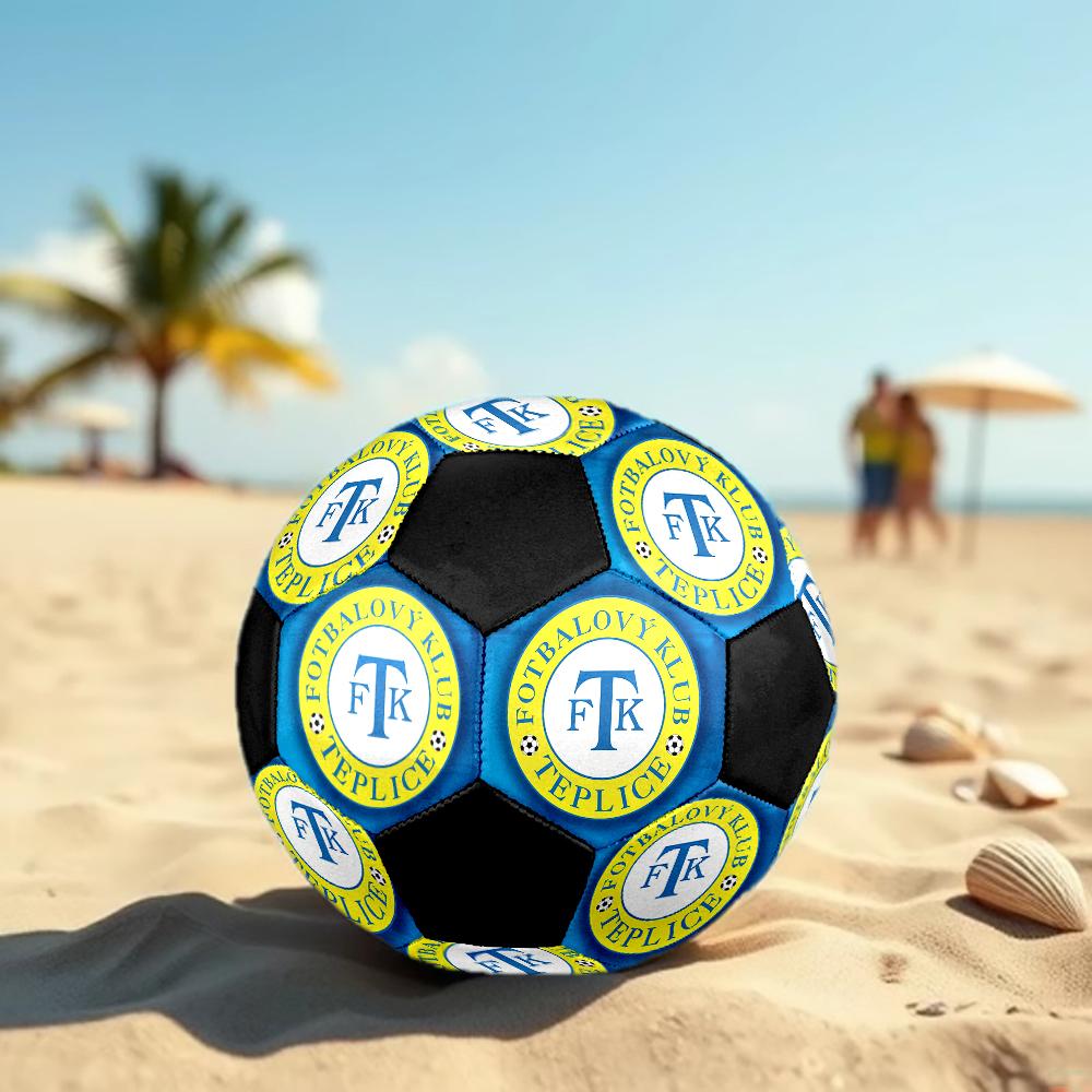 Football Club Teplice Soccer Ball, colorful, suitable for all ages, machine-stitched, PVC material, competition grade, durable and high bounce