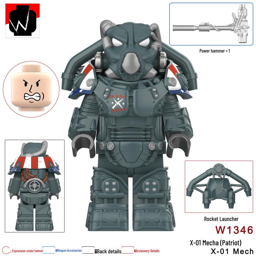 Radiation X-01 Mecha Series Minifigures Building Blocks Toy