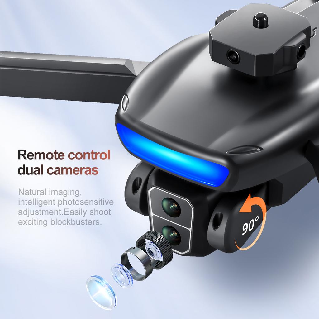 Ferngesteuerter Quadcopter, 2,4G Faltbares Mini-Flugzeug mit 8K Dual-Kamera, Bürstenloser Motor,