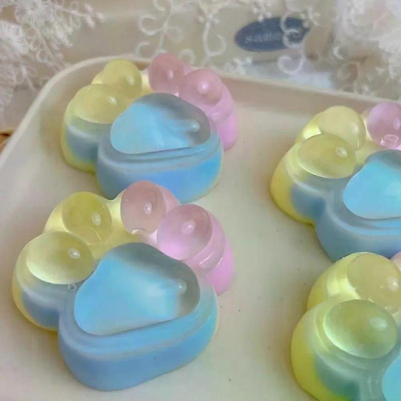 Squishy Three Color Cat Claws Stress Relief Toy Super Soft Squeeze Sensory Fidget Ball for Anxiety ADHD Focus, Kids Adults Gift