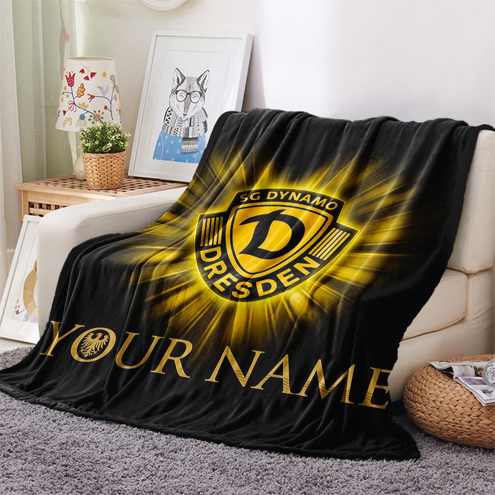 Custom Name SG Dynamo Dresden Flannel Blanket, High Quality Comfortable for All Seasons, Home Decor, Warmth and Comfort