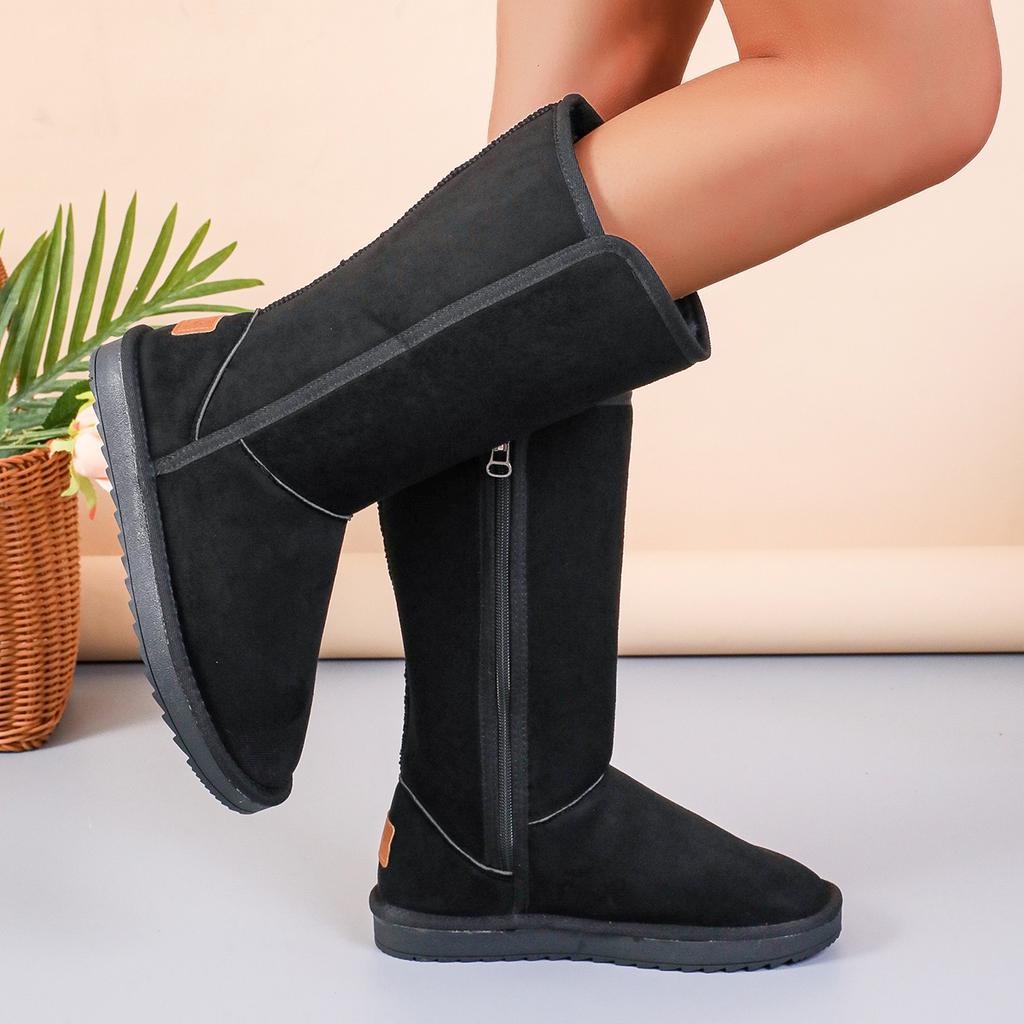 Women Winter New Design Elegant Retro Thick-soled Boots Daily Leisure Flat Non-slip Women Snow Boots Shoes for Women