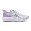 Li Ning Kids Comfortable Versatile Non-Slip Shock Absorption Support Low-Top Casual Shoes Kids Casual Shoes White Purple YKCU056-2