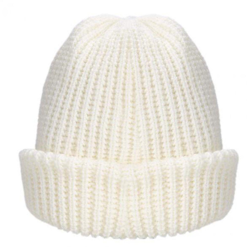 Fashion Outdoor Soft Knitted Caps Warm Beanie Hat Wool Knitted Ski Cap