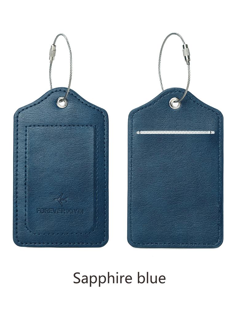 RFID travel passport set with passport holder and PU luggage label 2 pieces/set suitable for men and women's travel accessories