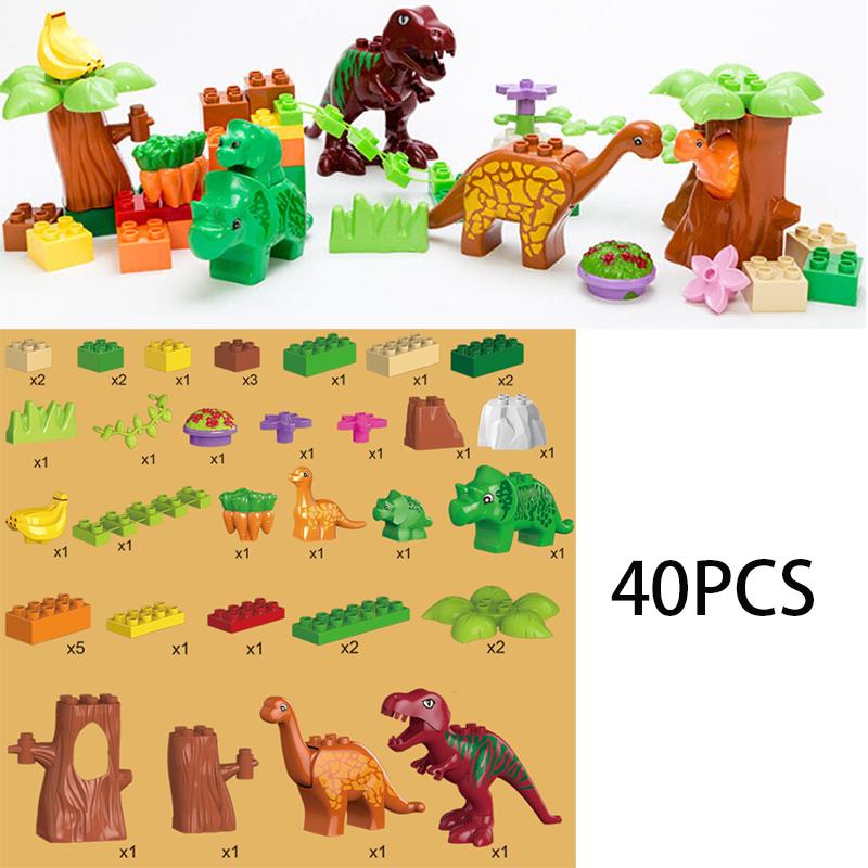 

Dinosaur 40pcs Building Blocks Set Dino Paradise Animal World Model Bricks Toys