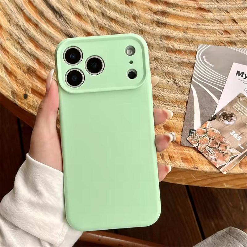 Hochwertige Flüssigsilikon-Schutzhülle für iPhone 17 Air 16 15 14 13 12 11 Pro Max Plus 16E 17 Pro Max Kameraschutz Matt Weiche Abdeckung