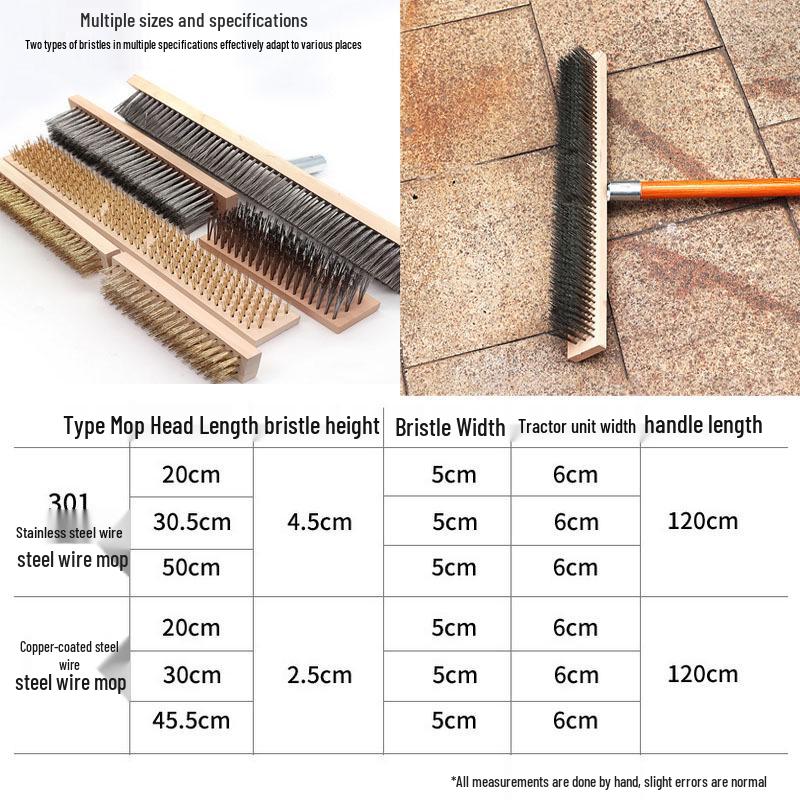 Stainless Steel Long Handle Floor and Moss Cleaning Brush