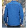 Mens 100 Cotton Denim Long Sleeve Casual Work Shirt Multiple Pockets