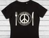 Frieden beginnt auf Ihrem Teller T-Shirt - Veganes Bio-Baumwoll-T-Shirt