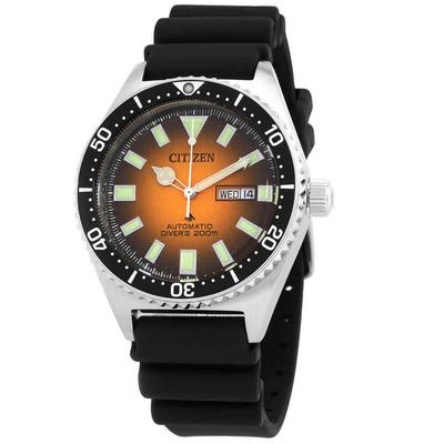 Reloj para hombre Promaster Marine con correa de caucho y esfera naranja automático Diver's NY0120-01Z 200M