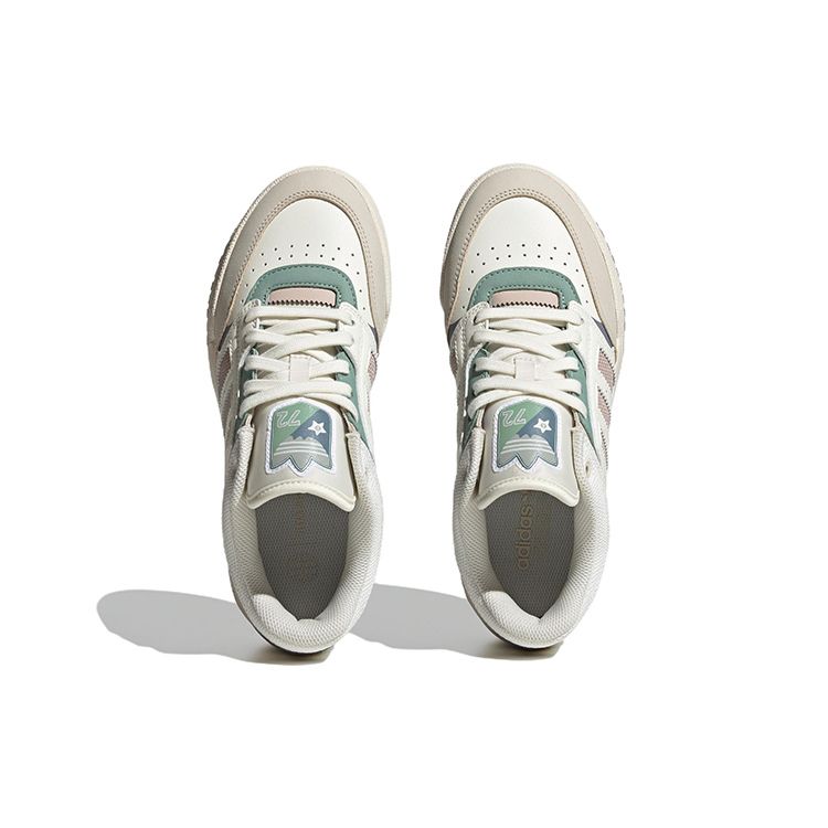 Adidas Originals Drop Step Low Comfortable Trendy Lightweight Durable Low-Top Skate Shoes Women Sneakers White Green Purple IE1834