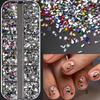 Mix 3D Flatback Nail  12 Grids Mini  Diamonds For Nail Art Glitter Charm Decorative Diy Manicure Art Accessor