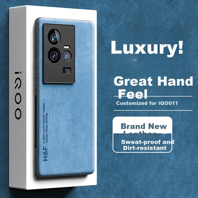 Phone Case for Vivo IQOO 11, Protective Cover for Vivo IQOO 11/11s, Upgraded Skin-Like Matte Lens Full Protection Silicone Case - Coral Blue