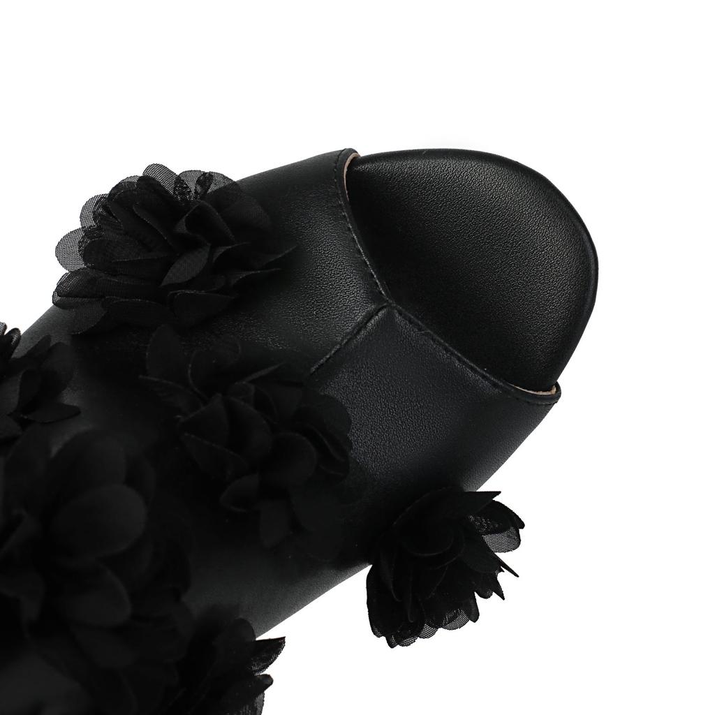 Comfortable Women Sandals Beginner Heels for Dance Soft Sole Super Cute Pointed Toe Shoes Stylish Ankle Strappy Flowers Decor