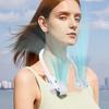 FloHua Bladeless Neck Fan, 3 Speeds, Portable Hanging Fan, Strong Wind, No Hair Twisting, Short Charge, Long Use - Compatible with Daily Activities,