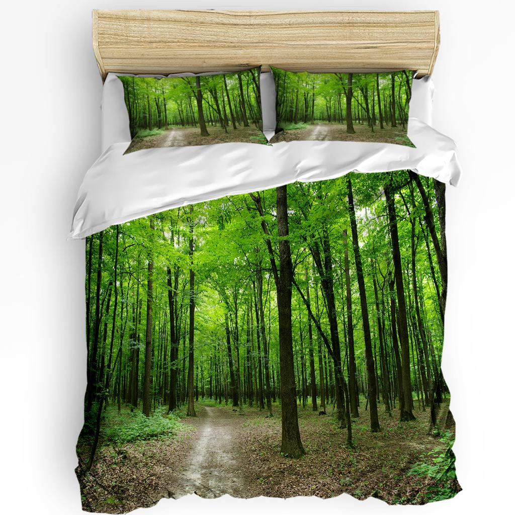Nature Bedding Set For Bedroom Bed Home Birds Flying Over Twiggy Tree Branches Stylish Au Duvet Cover Quilt Cover And Pillowcase