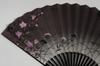 Kyoto fan handmade by Kyoto black fan bag paper box included [Hasegawa] "Kikyou" double-sided pattern, craftsmen, fan, embroidered, included,