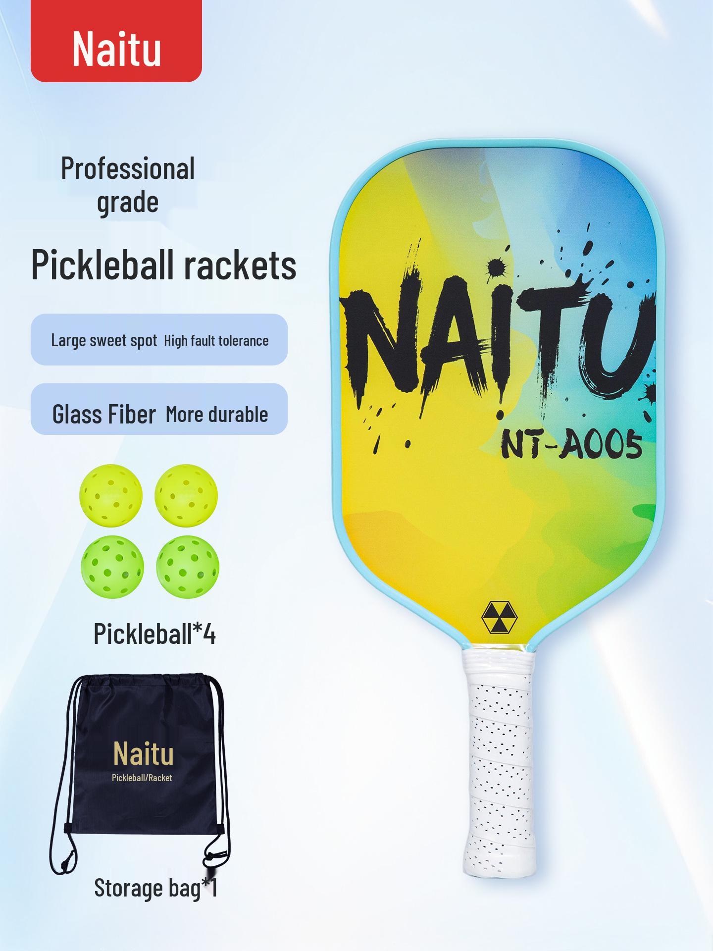 Fiberglass Pickleball Paddle Set for Adults & Kids: Beginner-Friendly Outdoor Sport Paddle Single Paddle + Gift Box