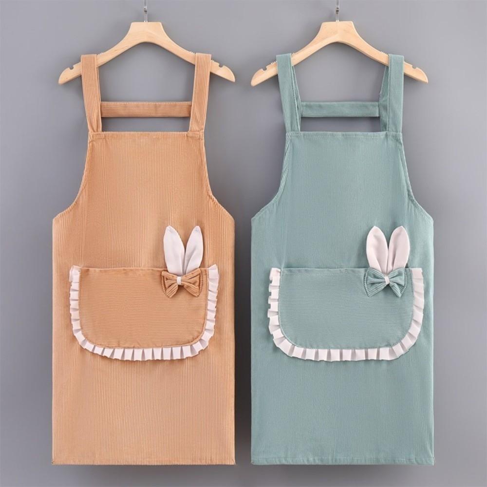 Breathable Chef Apron Corduroy Cooking Baking Bibs New Kitchen Apron  for Women Girl