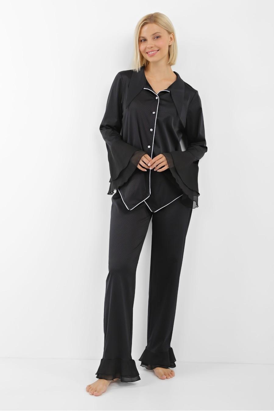 

Комплект: блуза и брюки Silence (91910) 42(S) прозорий колір чорний