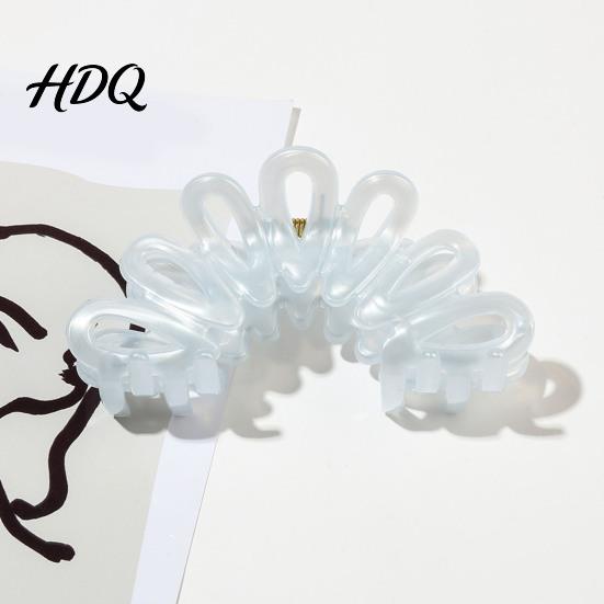 Hair Clip Back Head Shark Clip Large Hollow Petal Shape Claw Bun