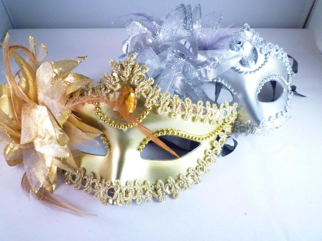 

Venetian style mask gold silver 121 &