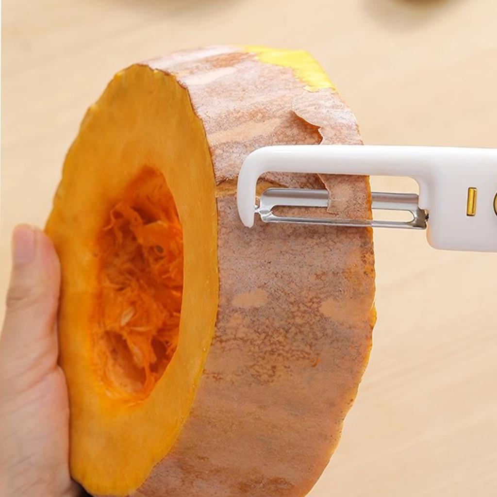 2 In 1 Fruit Peeler Double Head Stainless Steel Multifunctional Peeling Slicing Knife for Kitchen