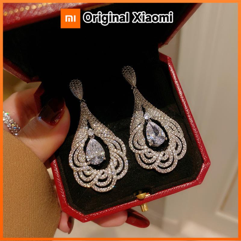 Xiaomi Huitan Novel Gorgeous Teardrop Drop Earrings for Women Fancy Cubic Zirconia Statement Wedding Anniversary Luxury Jewelry Gift