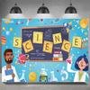 Crazy Science Fun Theme Party Decoration Background, Scientist Boys and Girls Birthday Party Decoration Photography Background