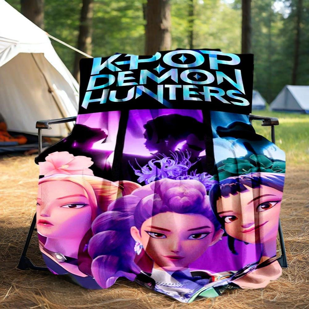 "K-POP DEMON HUNTERS: The Ultimate Fan Gear Collection!"Blanket Lightweight Flannel Throw Blanket for Sofa, Bed, Travel, Camping, Livingroom