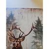 Vintage Elk Antlers Tin Metal Wall Sign Rustic Wildlife Decor for Cabin Lodge Bar