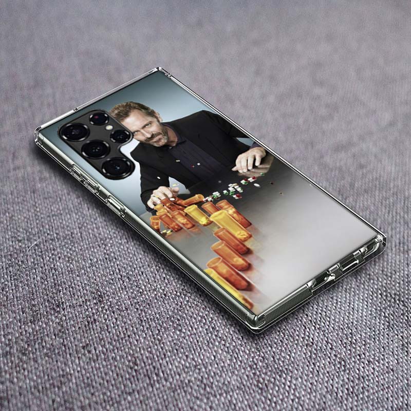 Dr House Phone Case For Samsung Galaxy S24 S23 S21 S20 FE S22 S26 Ultra S25 Edge S10 Plus Cover Clear TPU Capa Shell Coque Shock