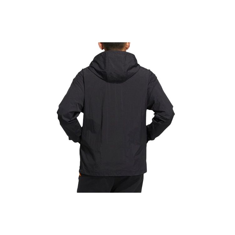 adidas Neo Sport Woven Alphabet Hooded Jacket Men Outerwear Black HS8850