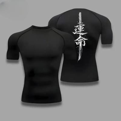 Men's Compressed Shirt Sports Quick Drying Fitness T-shirt Tight Sweat-Absorbent Jogging Cycling Outdoor 8 Colors Short Sleeve