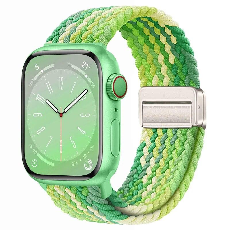 Nylon Strap For Apple Watch 44mm 45mm 49mm 42mm 38mm 40mm 41mm Watchband Bracelet for iWatch Series Ultra 9 8 7 6 5 4 SE 3 Band