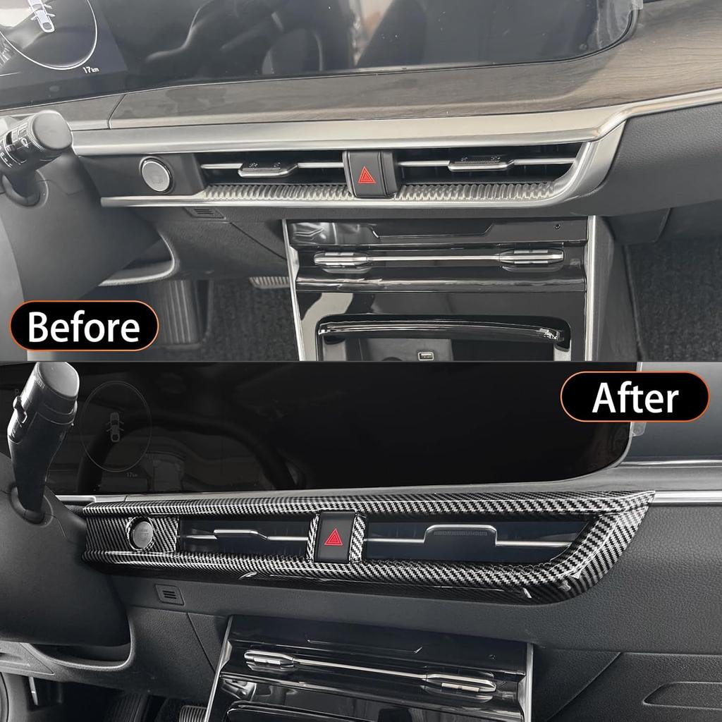 YOUTOOCAR Center Console Air Vent Cover Trim Compatible with Kia K5 2021-2024 Accessories (Black)