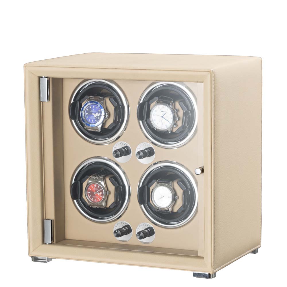 Leather Watch Winder Box Mechanical Watch Automatic Winding Device Household Multi Slot Shaker Men's Watches Storage Display Box