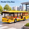 Rückziehbarer Stadtbus Spielzeug Realistische Druckguss Simulation Öffentliches Verkehrsmittel Reibungsbetriebenes Modellauto für Kinder Geschenk