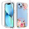 Pattern Printing Luxury Trendy Phone Cases for iPhone 14 Flower case Clear