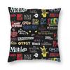 Musical Theatre Logo Collection Pillowcase Polyester Linen Velvet Creative Zip Decor Throw Pillow Case Sofa Seater