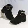 Trendy Elegant High-heeled Boots With Zipper For Girls, Lightweight Non Slip Boots For Indoor Outdoor Travel, Spring And Autumn