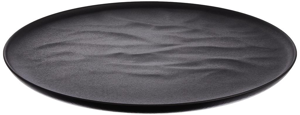 ARAS Wave Plate - One-Plate Dish, Steak Plate, Lunch Plate, Black, 22cm, Dishwasher Safe, Durable and Scratch-Resistant, Ideal for Camping and Glampin