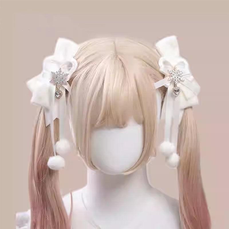 Snowflake Three-dimensional Clip Hair Accessories Women Cute Hair Ties Original Hair Clip Christmas Clip Snowflake Hairpin New белый