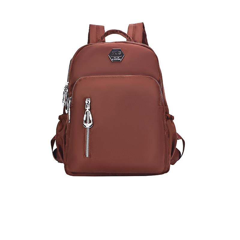 Double Shoulder Schoolbag, Large Capacity, Lightweight and Simple Student Attendance Travel Backpack, Solid Color Simple Trend Women's Bag
