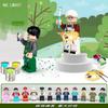 Compatible City Occupation Building Block Figurine Teacher Student Boy Girl Building Block Figurine Toy