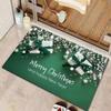 Merry Christmas and New Year  Pattern New Entrance Floor Mat Bathroom Absorbent Foot Door Mat Horror Skeleton Decoration