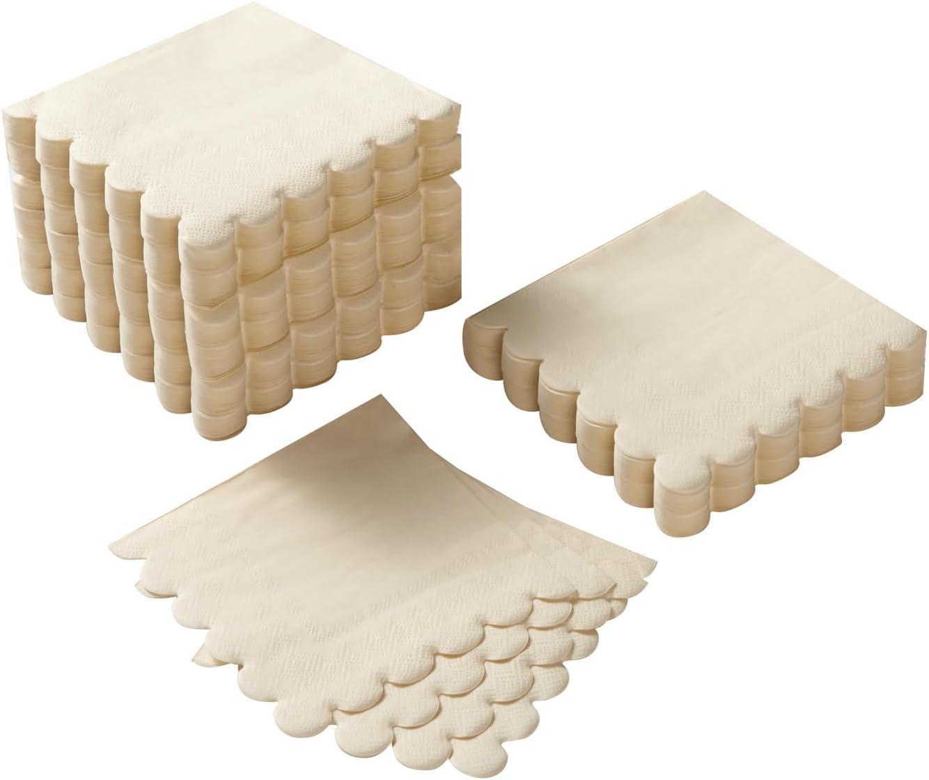 

100Pcs Cocktail Napkin 2-Ply Dessert Napkins Disposable Napkins for Dinner Wedding Birthday Party Anniversary Reception Event 100PCS бежевый