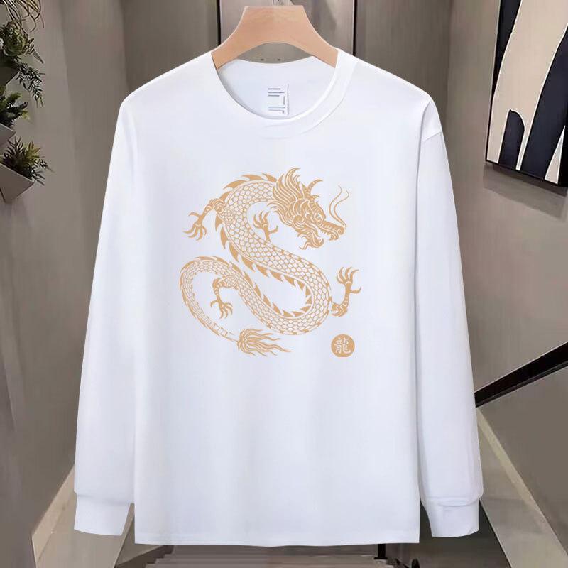 Heavy Trendy Brand Cotton T-Shirt Long-Sleeved Men'S Bottoming Shirt Trendy Autumn And Winter Men'S And Women'S Crew Neck Sweater