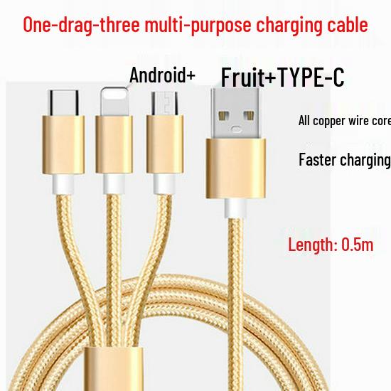 Universal 3-in-1 Charger for Huawei, OPPO, Xiaomi & Vivo Android Phones